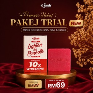 Pakej Trial Carmela Whitening & Brihgtening Soap 65g 1pcs
